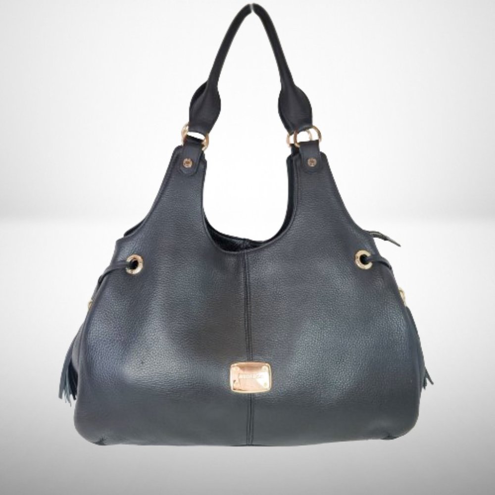 Jimmy Choo Tote Bag in Black Calfskin Lather with Gold Accessories - Picture 1 of 16